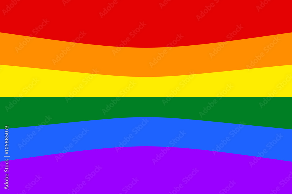 Gay and LGBT rainbow flag.