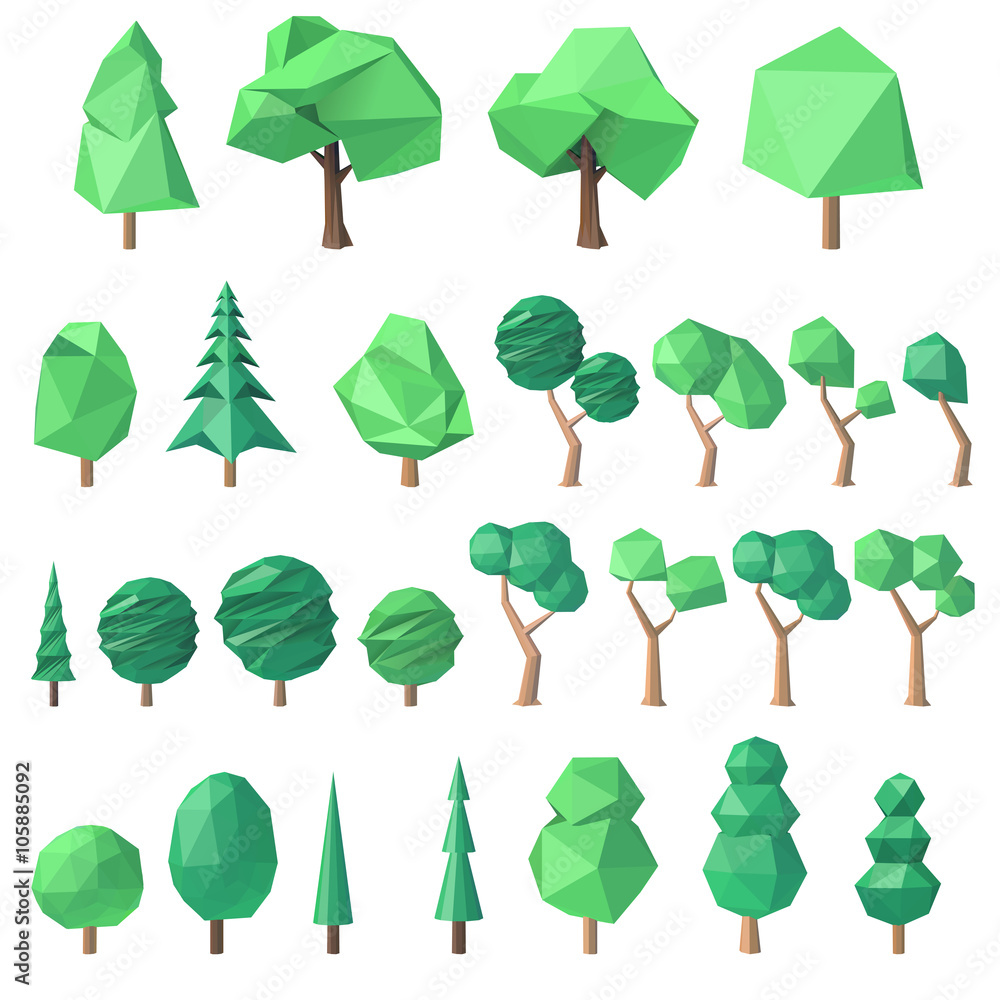 Big set of polygonal trees