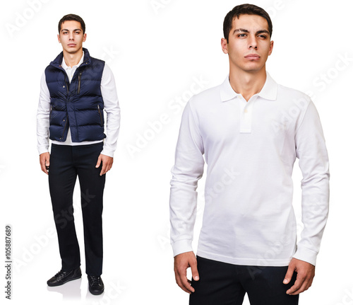 Young man in fashion concept isolated on white