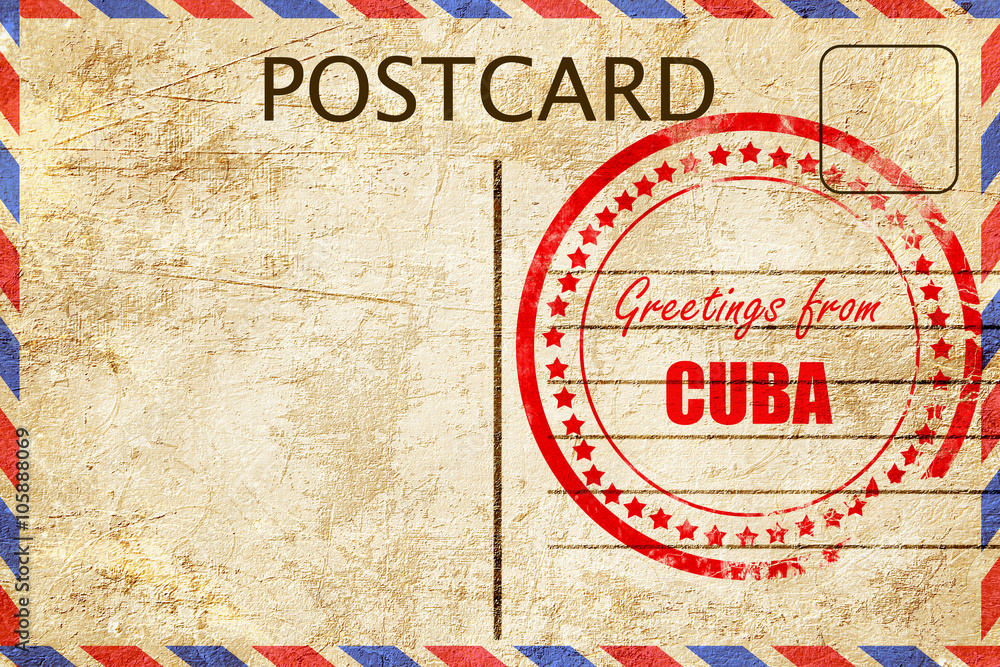 Fototapeta premium Greetings from cuba