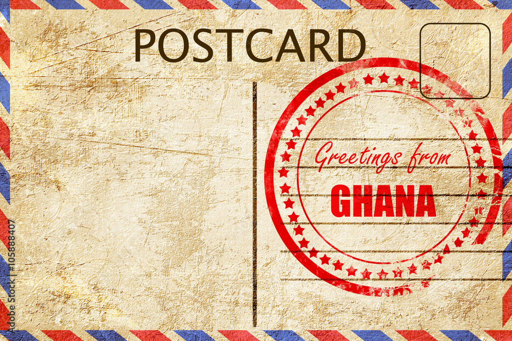 Fototapeta premium Greetings from ghana