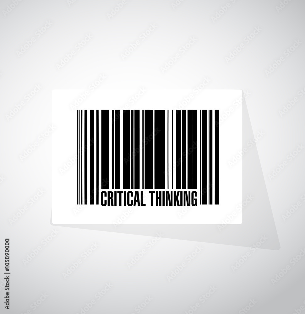 Critical Thinking barcode sign Critical Thinking barcode sign