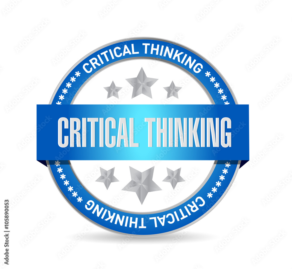 Critical Thinking seal sign illustration Critical Thinking seal sign illustration