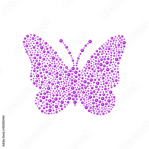 Butterfly in purple design 