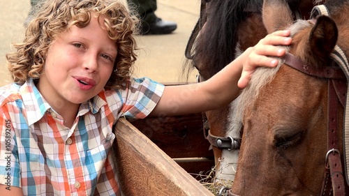 Wallpaper Mural Boy At Horse Farm Torontodigital.ca