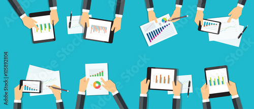 business analytic  graph report . business investment planning 