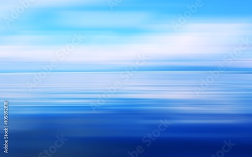Blue ocean background with blurry effect