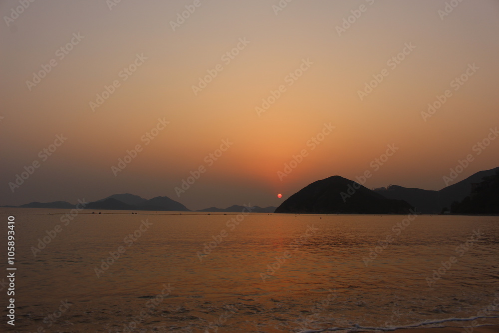 Sunset at repulse bay, Hong Kong