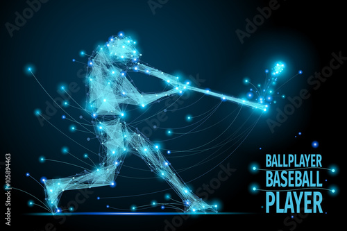Photography baseball ballplayer polygonal