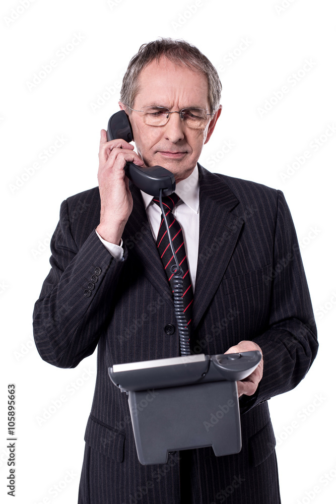 Naklejka premium Hello! Can you hear me?