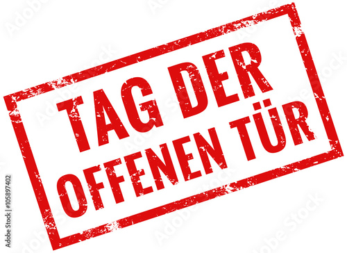 Tag der offenen Tür Stempel rot