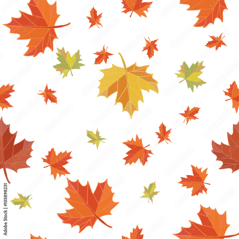Seamless pattern of leaves background. Seamless pattern of leaves background.