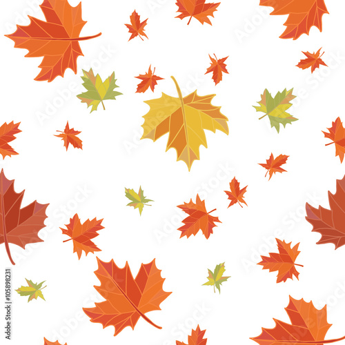 Seamless pattern of leaves background.