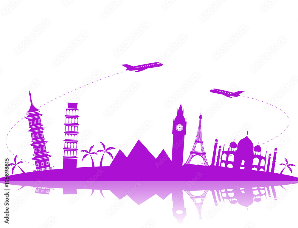 Travel background  vector illustration