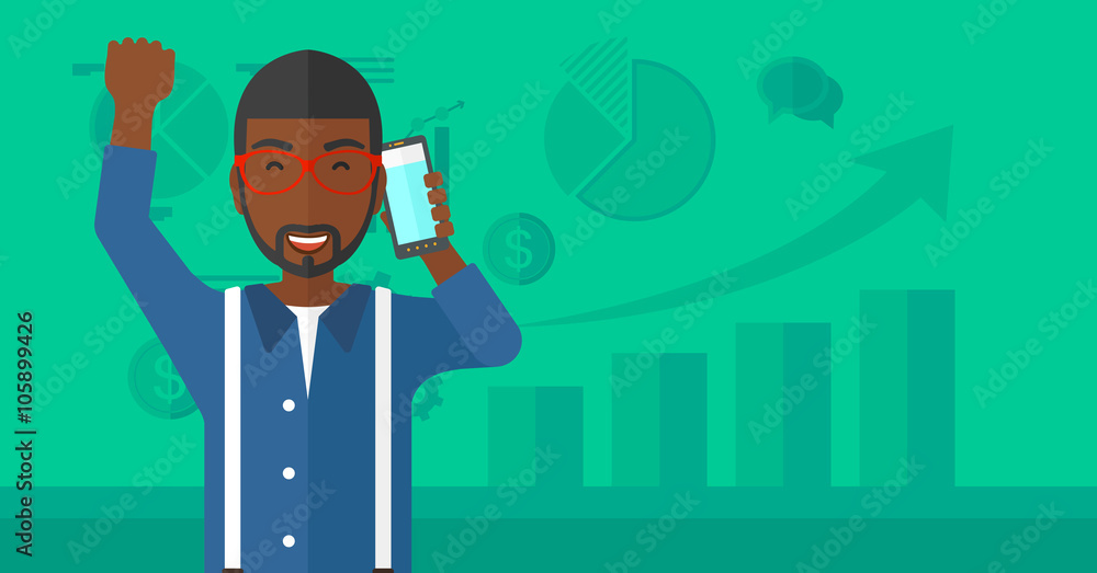 Happy successful businessman. Happy successful businessman.
