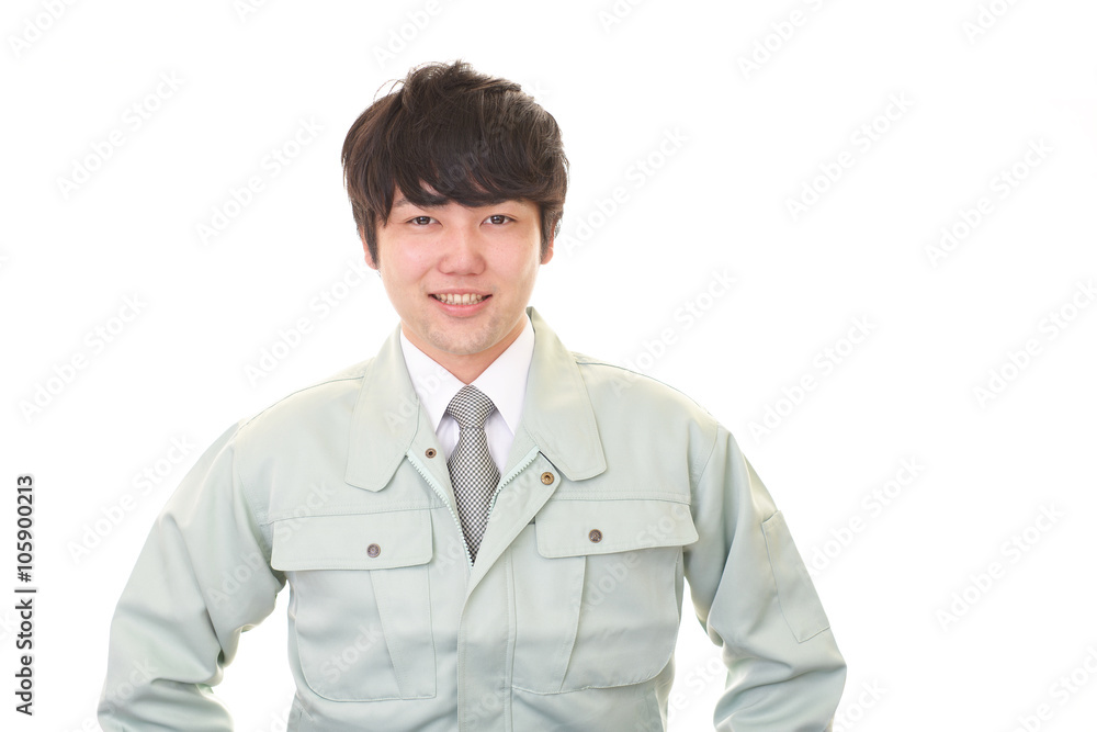 笑顔の作業員