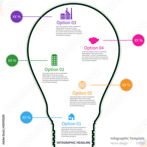 Infographic with lightbulb