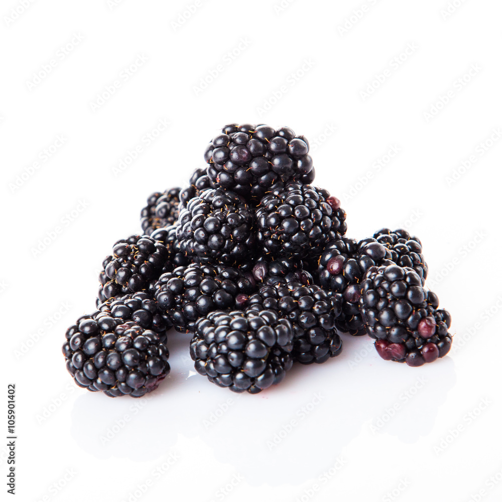 blackberries isolate on white blackberries isolate on white