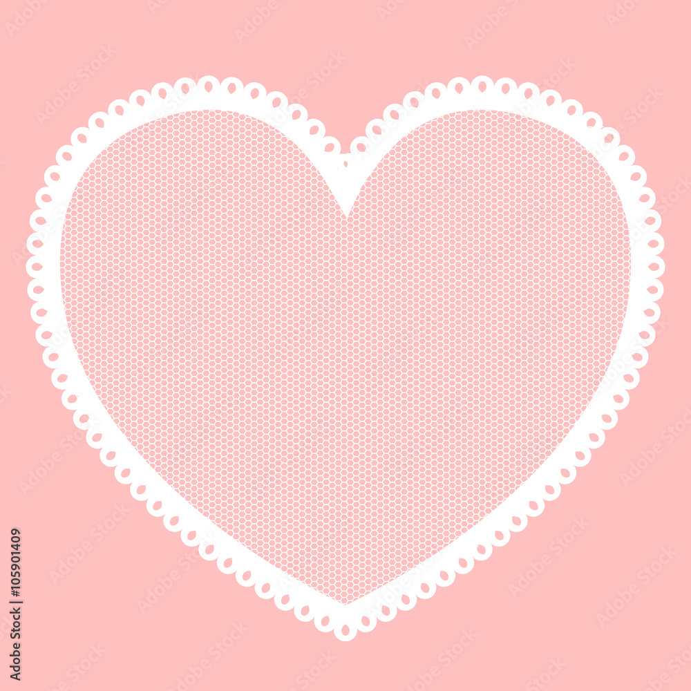 Lacy heart frame