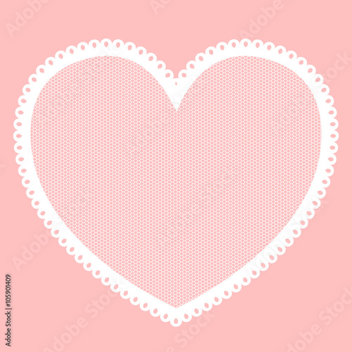 Lacy heart frame