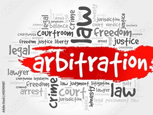 Arbitration word cloud concept