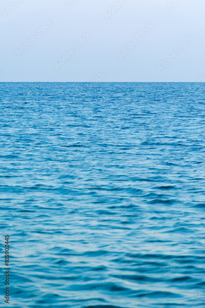 Ocean view of beautiful calm sea in blue sky. Ocean view of beautiful calm sea in blue sky.
