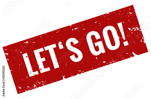 Let's go stempel rot