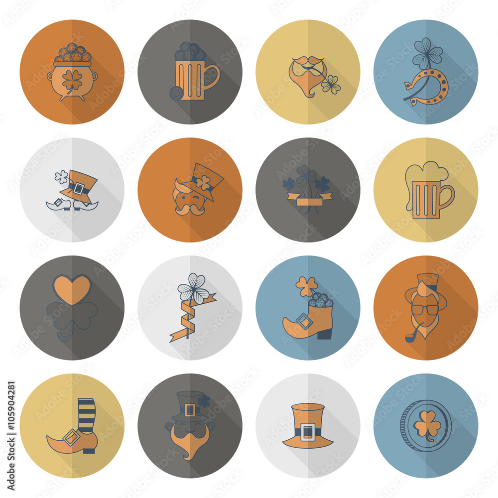 Saint Patricks Day Icon Set Saint Patricks Day Icon Set