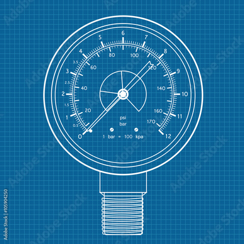 Gauge. Manometer icon