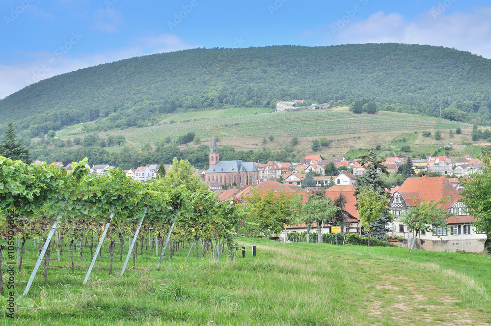 der bekannte Weinort Sankt Martin in der Pfalz an der Südlichen Weinstrasse,Rheinland-Pfalz,Deutschland