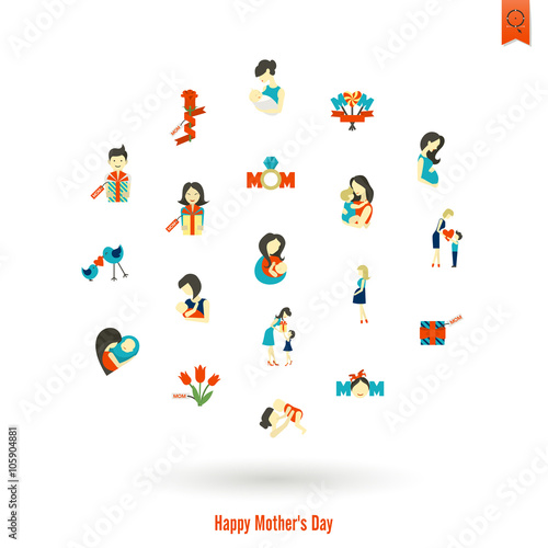 Happy Mothers Day Icons