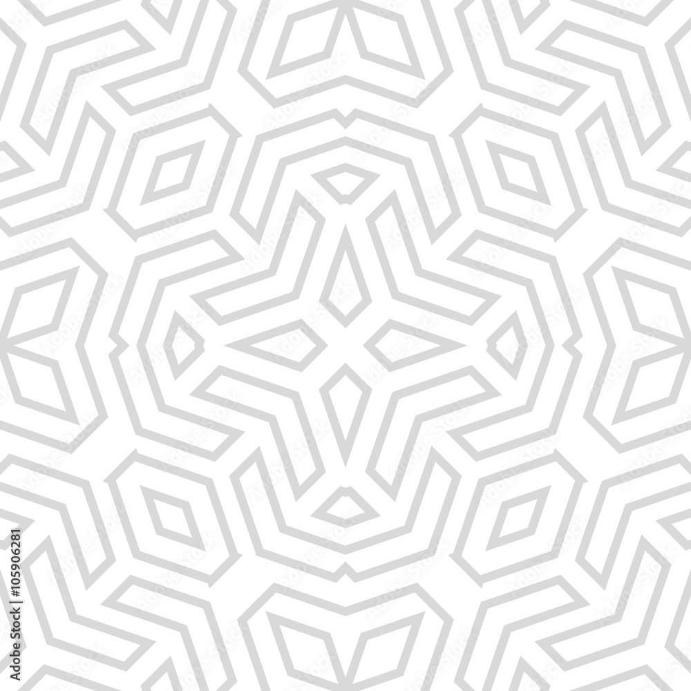 Seamless vector light silver ornament. Modern geometric pattern with repeating elements Seamless vector light silver ornament. Modern geometric pattern with repeating elements