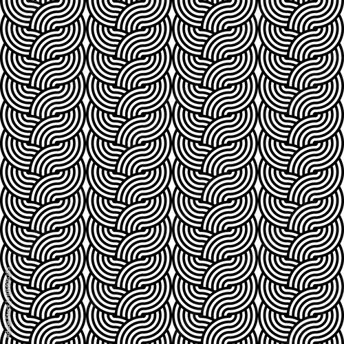 Design seamless monochrome interlaced pattern