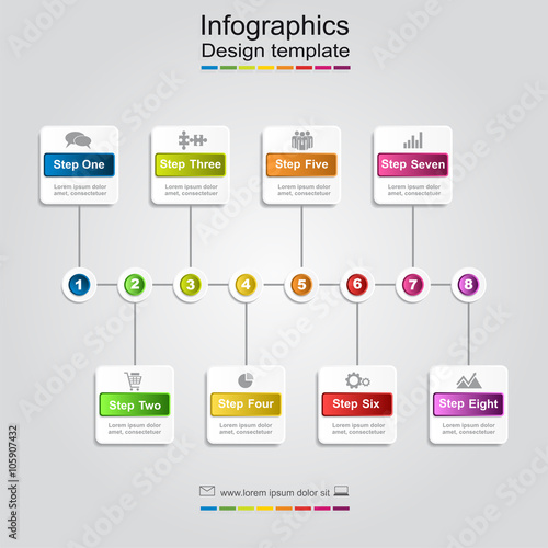 Infographic report template. Vector illustration.