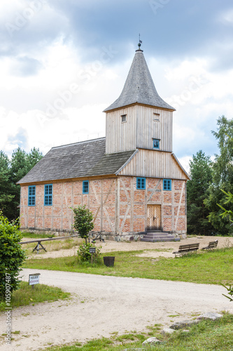 wooden church, Kaszubski ethnographic park in Wdzydzki Park Kraj
