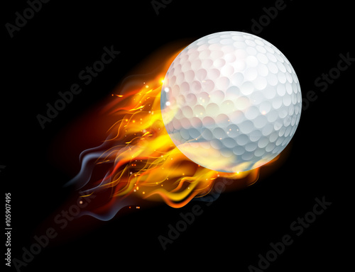 Golf Ball on Fire