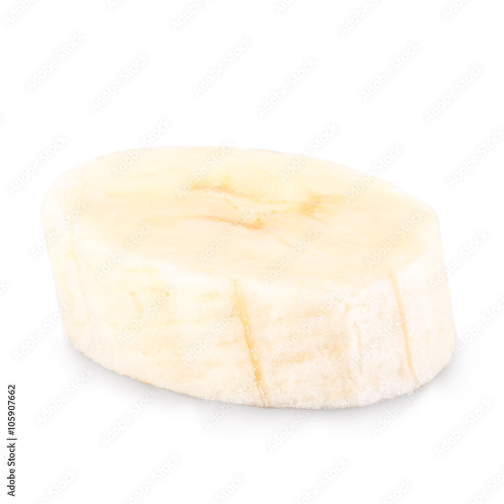 Banana slice isolated on white background Banana slice isolated on white background