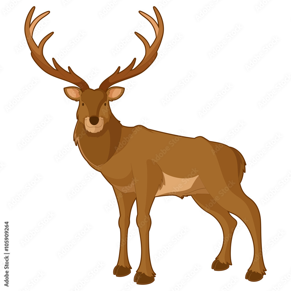 Cartoon smiling deer Cartoon smiling deer