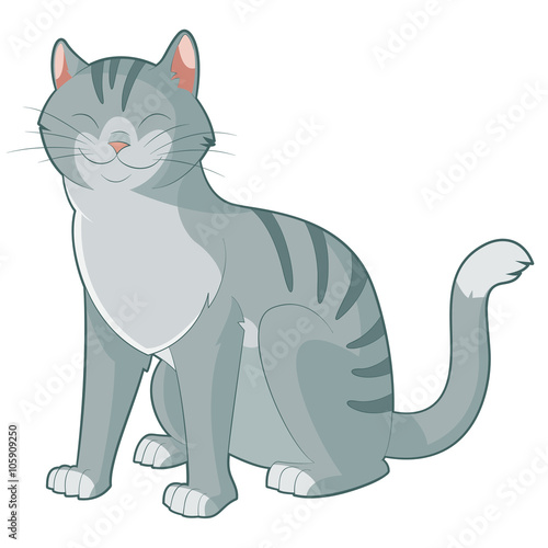 Cartoon smiling cat