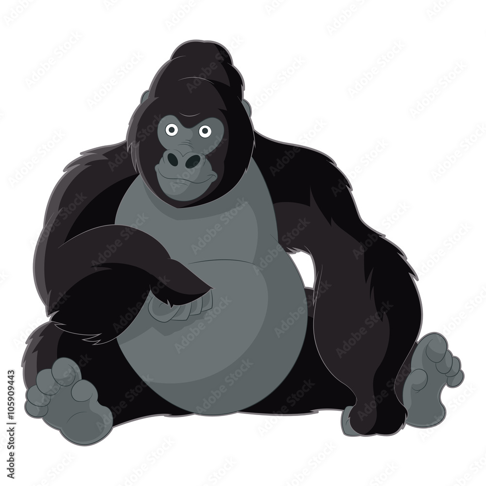 Cartoon smiling gorilla Cartoon smiling gorilla