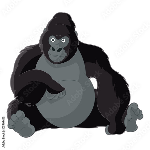 Cartoon smiling gorilla