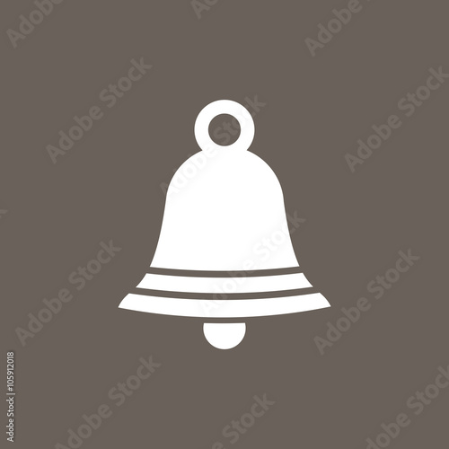 Bell Icon on Dark Gray Color. Eps-10.