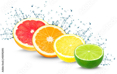 citrus splash isolated