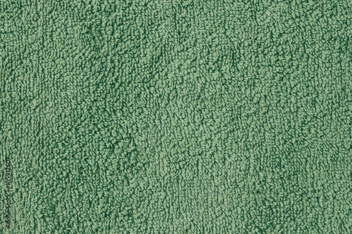 Terry cloth texture. Green towel