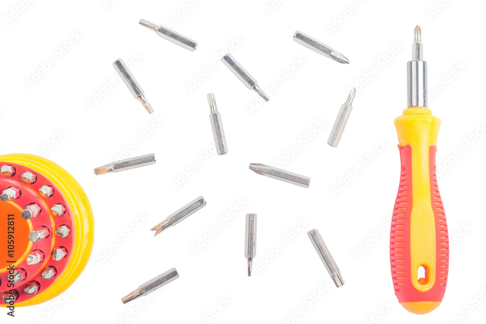 Screw-driver with nozzles on a Screw-driver with nozzles on a