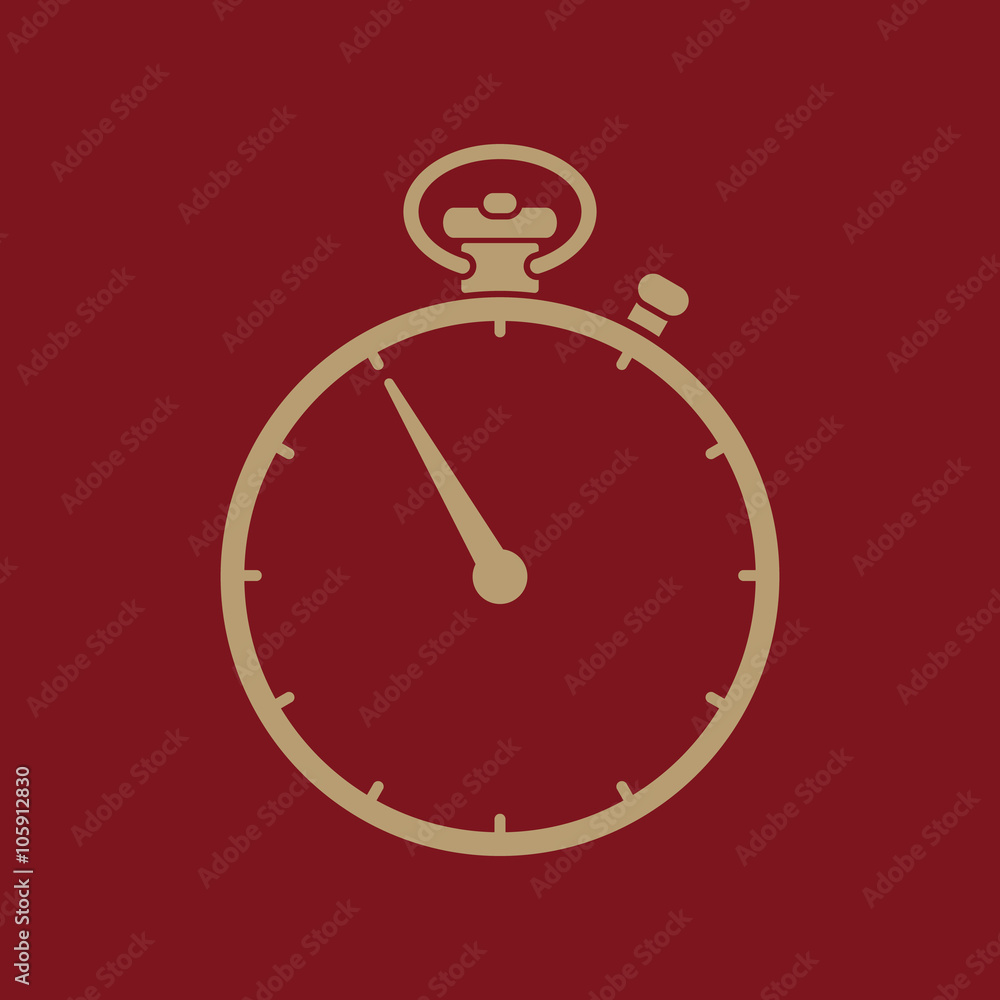 The stopwatch icon. Stopwatch symbol. Flat. Vector The stopwatch icon. Stopwatch symbol. Flat. Vector