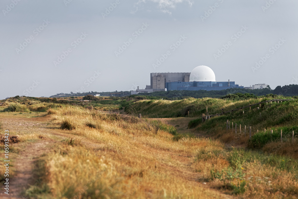 Sizewell A and Sizewell B, two nuclear power stations located on the North Sea coast Sizewell A and Sizewell B, two nuclear power stations located on the North Sea coast