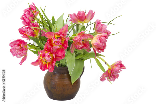 Fototapeta Naklejka Na Ścianę i Meble -  red tulips in a vase