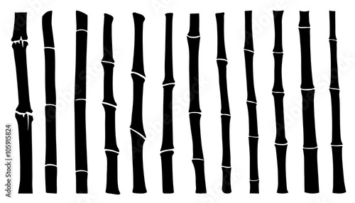 bamboo stick silhouettes