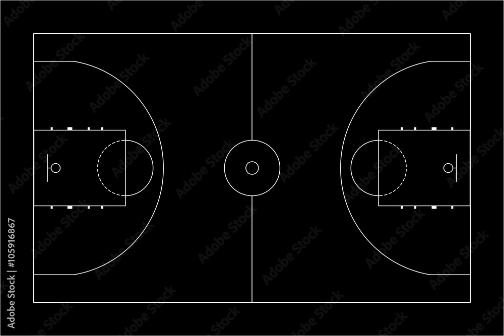 Fototapeta premium Basketball court.